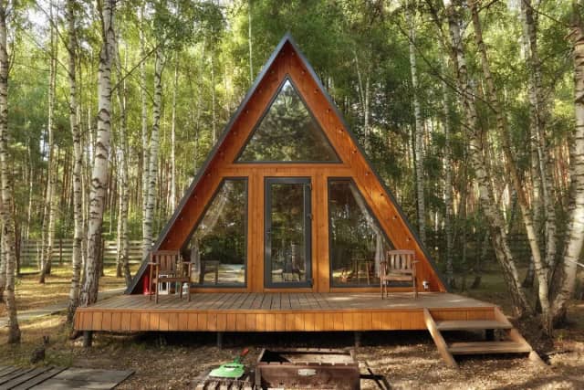 A-Frame домик у реки — глэмпинг «А-Ферма»