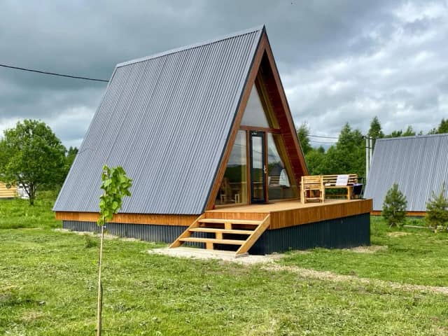 Фито-отель «Лаванда» — скандинавские A-frame у реки Шаня