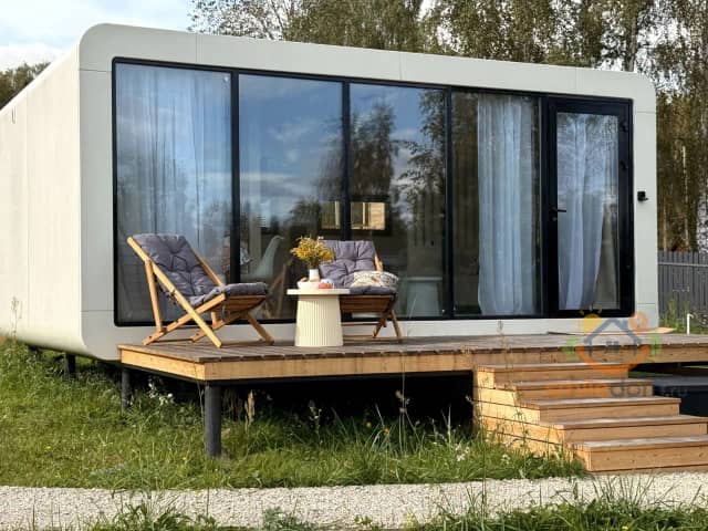 Глэмпинг «Domingo Dacha» — A-frame и дома у реки Нара