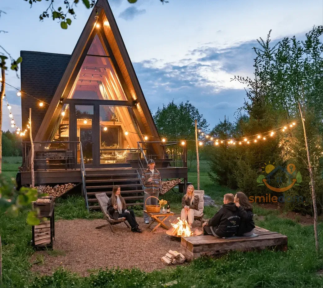 A-Frame дом у реки — глэмпинг «Трофимов Берег»